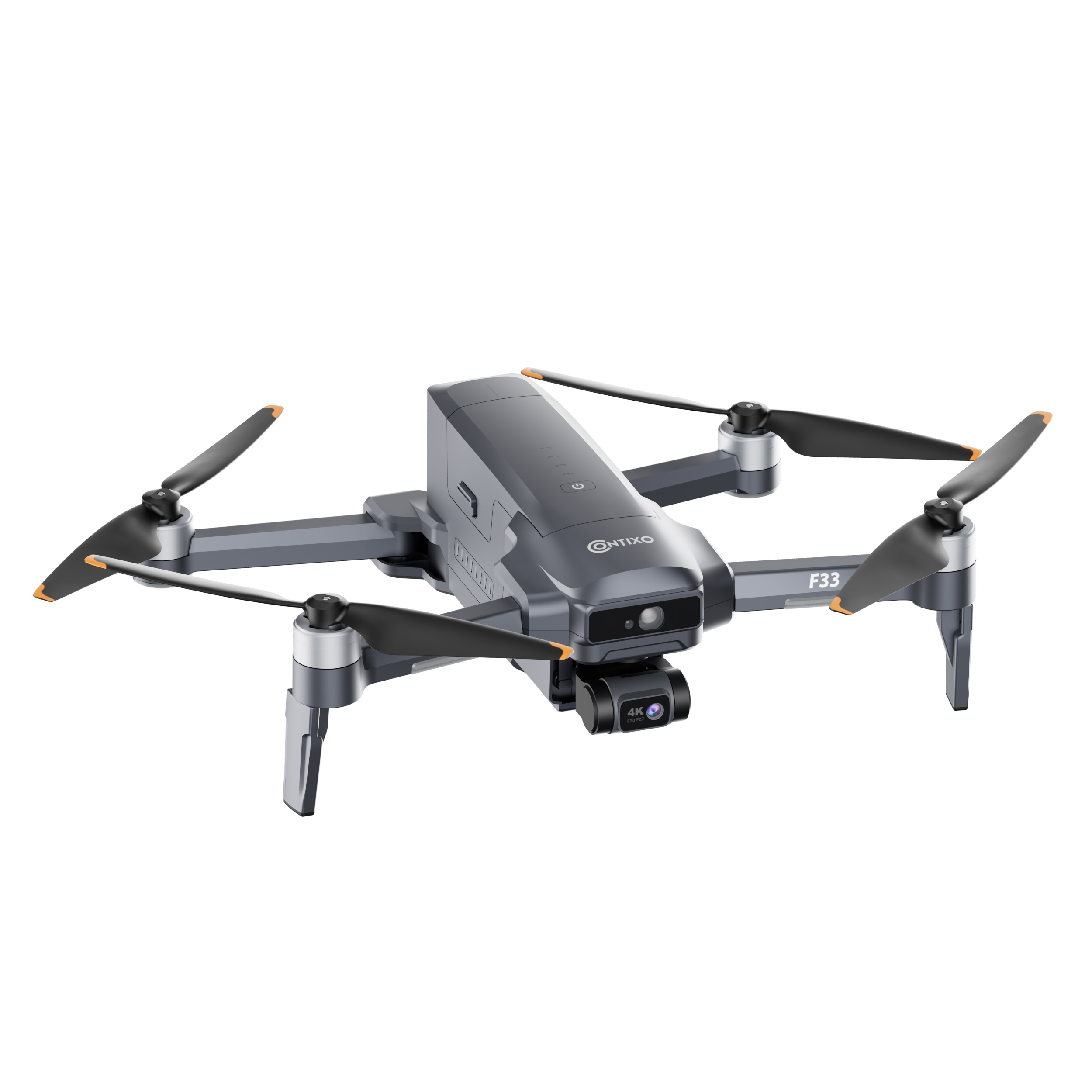 Contixo F33 Vortex 4K Drones for Adults with Camera, 2-Axis Gimbal GPS Drones for Adults with Remote and Case, Gray