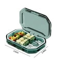 thumbnail image 3 of Airtight Pills Organizer, Portable Compact Pill Box for Travel Home, Gray Green Blue, 3.62x2.44x0.98in, Water & Dust Resistant, 3 of 8