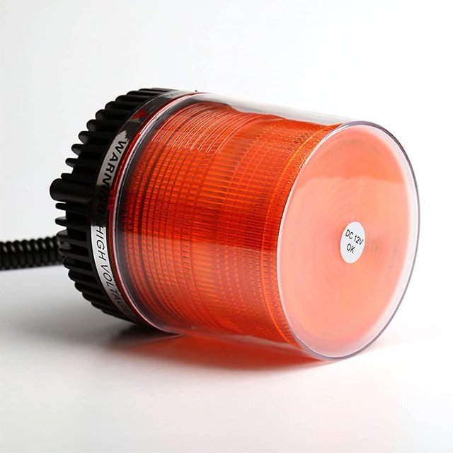 Luz de techo de coche 12/24v luz de advertencia estroboscópica impermeable, recuperación intermitente magnética de emergencia LingWen 8390612336348