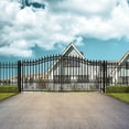 thumbnail image 2 of ALEKO Garden Prague Style 18 feet Steel Dual Swing Driveway Gate Black, 2 of 9