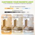 thumbnail image 3 of Ventilador de techo con toma de luz Breeze 2 en 1 3000K-6000K 1000lm, 3 of 8