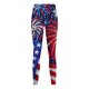 thumbnail image 2 of Gibobby Leggins estampados Pantalones yoga deportivos con estampado digital informal a la moda para el Día la Independencia las mujeres（Azul， M), 2 of 3
