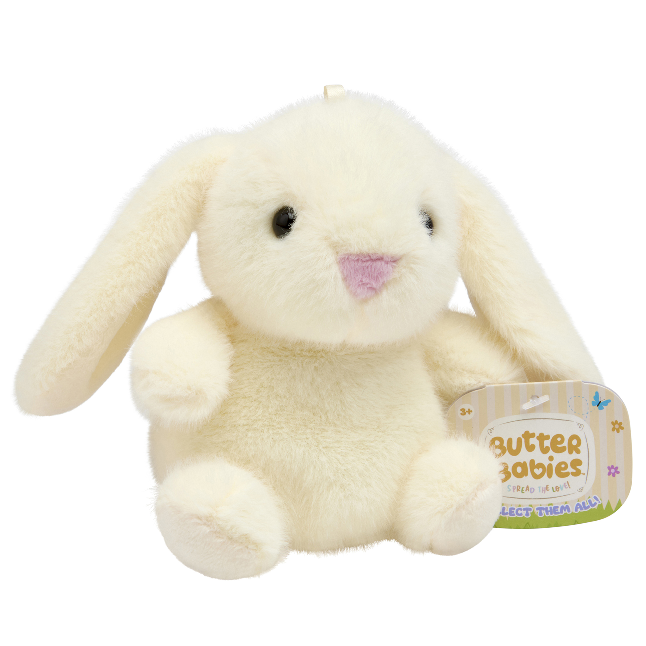 Buttercups Bunny Plush Toy 4.5 inch – Small Stuffed Animal for Kids, Soft White Bunny, Mini Plush Gift