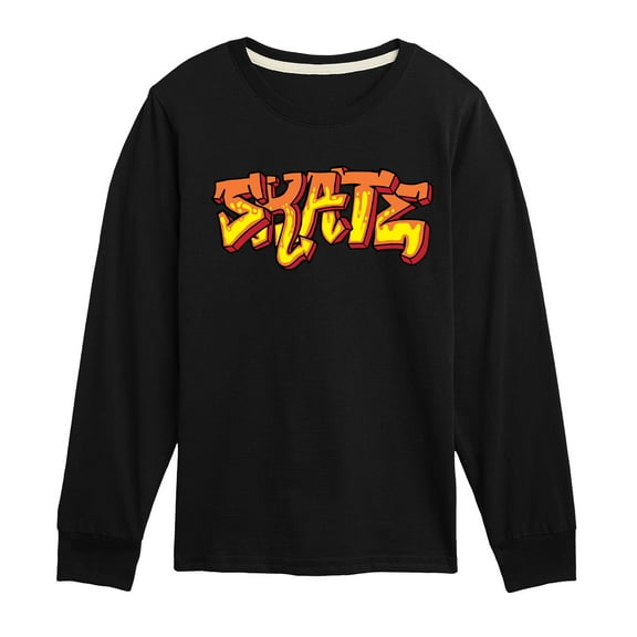Instant Message - Skateboarding - Skate Graffiti - Toddler & Youth Long Sleeve Graphic T-Shirt