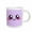 White, variant on 3drose, Pastel Baby Pink Cute Smiling Square - Adorable and Kawaii Cartoony Smiling Face - Happy Shy Cartoon, 11oz Mug