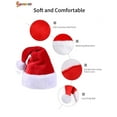 thumbnail image 5 of Spencer 2 Pack Santa Hat for Kids, Red and White Short Plush Christmas Hat Comfort Liner for Party New Year Christmas Day (Kids), 5 of 9