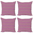 thumbnail image 1 of Geometric Throw Pillow Cushion Case Pack of 4, Rhombus Pattern with Motifs Batik Pattern Vivid Colored Geometric Design, Modern Accent Double-Sided Print, 4 Sizes, Multicolor, by Ambesonne, 1 of 2
