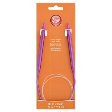 Simplicity Boye 29 in Anodized Aluminum Knitting Circular Needles, Size 11 Purple