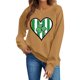 thumbnail image 3 of Suéteres de Manga Larga de Mujer con Cuello Redondo Impreso Suelto Casual para la Fiesta Del Día de San Patricio Y el Uso Diario, 3 of 6