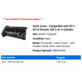 thumbnail image 2 of Valve Cover - Compatible with 2011 - 2014 Chrysler 200 2.4L 4-Cylinder 2012 2013, 2 of 2