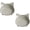 Grey+Grey, variant on TrendMallOasis Cat-Shaped Pet Bowl Set (2-Pack), Shallow Whisker-Friendly Food & Water Bowls