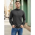 thumbnail image 4 of COOFANDY Men's Quarter Zip Up Pullover Slim Fit Lightweight Mock Neck Long Sleeve Sweaters, 4 of 10