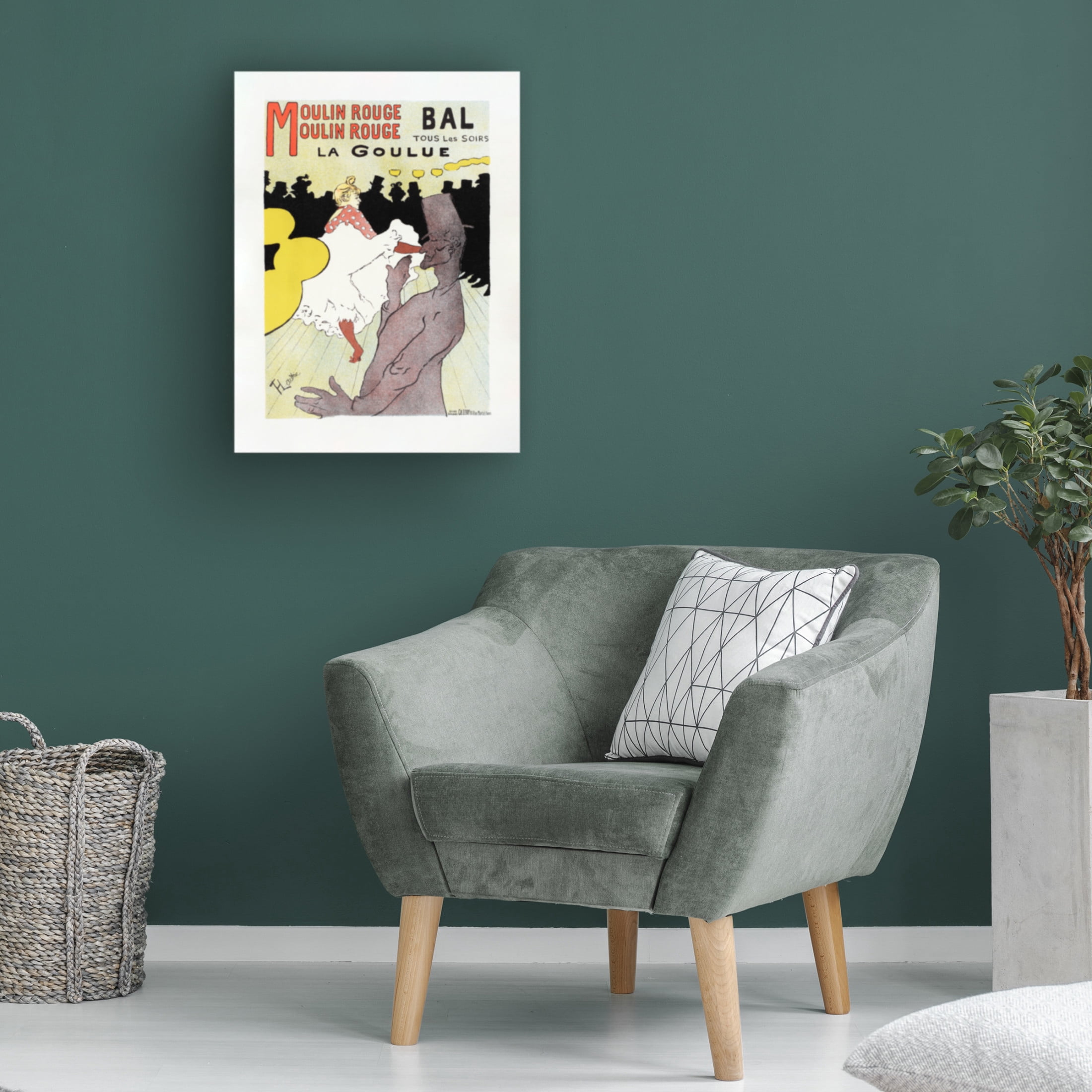 Trademark Fine Art Pictufy   Affiche Pour Le Moulin Rouge la Goulue 1898 Canvas Wall Art