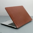 thumbnail image 1 of Laptop Case For Macbook Air 13 Case PVC Hard bottom shell For Macbook Pro Retina 13 PU leather Case For 2023 MacBook 14 15 Cover Brown Model A1708, 1 of 6