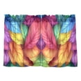 thumbnail image 7 of Yayeee Kitchen Curtains Tier Pair Light Filtering 27"x36" Rod Pocket Short Cafe Window Panel, Vibrant Leaves Pattern, 7 of 7