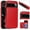 Red, variant on ELEHOLD Wallet Case for Google Pixel 10 /10 Pro Flip Back Card Holders Kickstand Function Magnetic Button Slim Lightweight Wallet Case for Google Pixel 10 /10 Pro ,White