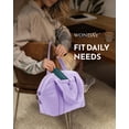 thumbnail image 2 of Insulated Lunch Box for Women, 12L Puffy Reusable Lunch Bag for Work, Office & Picnic, Leak-Proof Tote with Shoulder Strap,Purple, 2 of 6