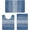Blue, variant on Bathroom Rugs, Yamaziot Bath Mat Set of 3, Absorbent Microfiber Bath Doormat, Non-Slip Shaggy Ultra Soft Bathroom Runner with U Shaped Contour Toilet Mat for Tub Front, Shower Inside Floor
