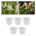 thumbnail image 5 of 5 Pack Orchid Pots With Holes Clear Plastic Orchid Pots Small Medium Large Xl Garden And Home Supplies Transparent, 5 of 9