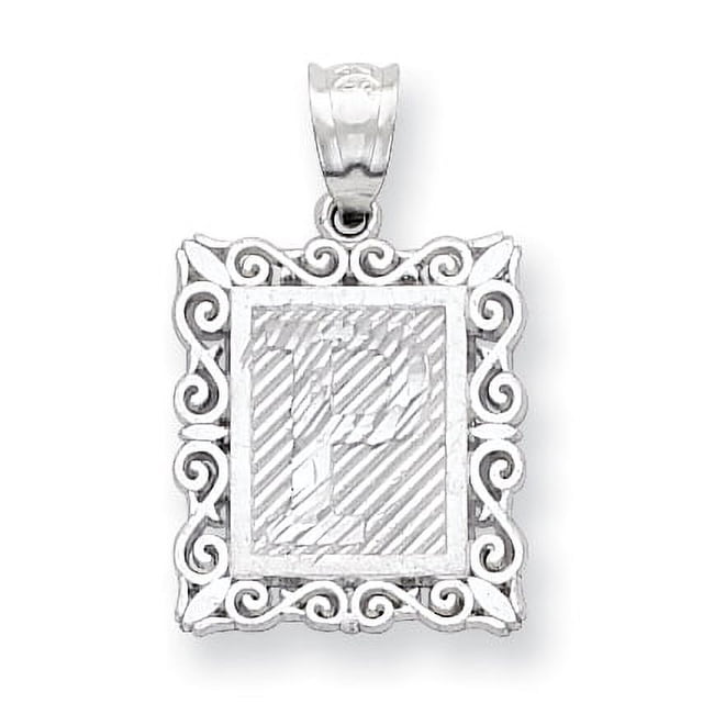 925 Sterling Dainty Lettre P Initiale Nom Monogramme Collier Pendentif Pendentif
