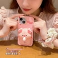 thumbnail image 5 of Bubble pig phone case for iPhone 15 cute silicone press protective cover. (Pink), 5 of 6