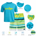 thumbnail image 4 of Big Chill Boys' Rash Guard Set - UPF 50+ Short Sleeve Swim Shirt and Bathing Suit Trunks - Swimwear Set for Boys (4-14), 4 of 7