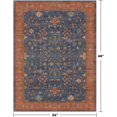 thumbnail image 2 of Washable Kitchen Rugs, 3x4 Area Rug for Large Entryway Indoor, Kitchen Mat, Small Rug for Living Room - Stain Resistant Non Skid Non Slip Rubber Backing, Boho Aethestic Décor (3x4 Navy Blue), 2 of 7