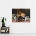 thumbnail image 2 of Adam Four Kittens Crayfish Cat Basket Painting Extra Large Art Print Wall Mural Poster Premium XL, 2 of 3