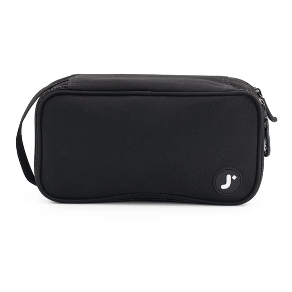 J World Doodle Pencil Case with Organizational Pockets and Handle Strap, Black