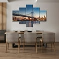 thumbnail image 2 of TISHIRON 5PCS Framed Canvas Wall Art Set,60"x40" Benjamin Franklin Bridge Canvas Art Decor, 2 of 7