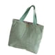 thumbnail image 1 of Práctica bolsa de compras de pana: bolsa de mano compacta y colorida para estudiantes, ideal para Verde, 1 of 8