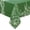 Green, variant on Rectangle Tablecloth, Linen Fabric Table Cloth, Leave Pattern Waterproof Washable Table Cover for Restaurant, Picnic, Indoor and Outdoor Dining, 60x102 Inch, White