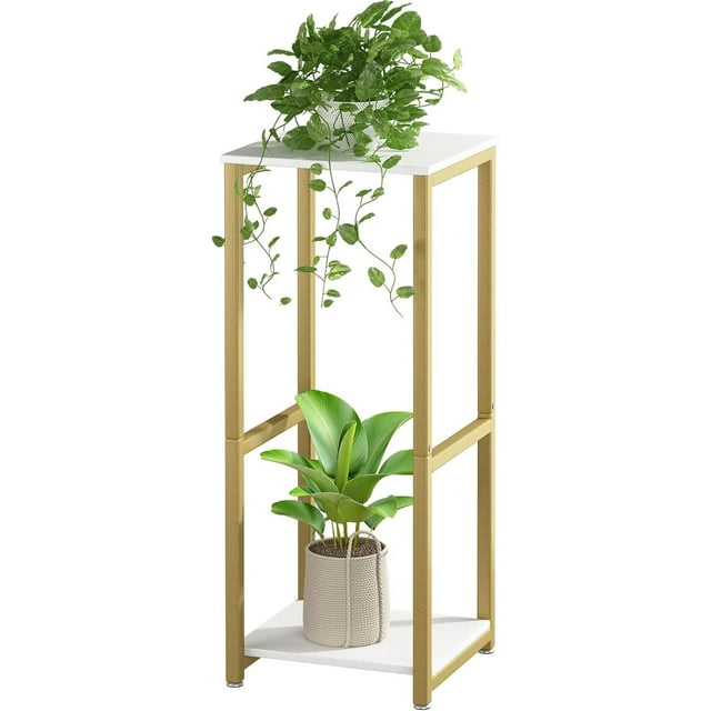 Support pour Plantes d'Intérieur, Coin, Haut, en Métal, Moderne, Étagère de Rangement pour Fleurs, Support pour Plantes pour Salon, Balcon, Jardin (Rond)