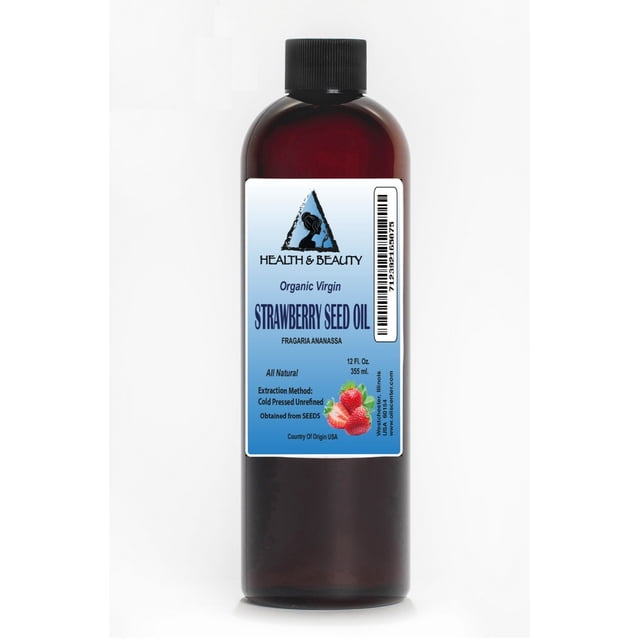 Huile de Graines de Fraise Non Raffinée Biologique Vierge par h&b oils center Naturel 36 oz