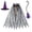Dark Gray, variant on siminsem Adult Halloween Wizard Set with Hooded Cloak Witch Hat Magic Wand Hollow Out Net Pattern Cosplay Role Playing Party Dress Up Prop for Men Women 1 Pack, Purple,One Size
