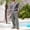 Set-A137Gray, variant on Gamivast Casual Mens Summer Outfit Stand Collar Button Down Shirt and Trousers Set Linen Texture Suit for Beach Wedding Vacation Daily Lounge Wear
