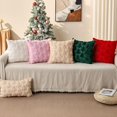 thumbnail image 5 of Christmas Tree Decorative Throw Pillow Covers Set of 2, 18x18" Soft Fluffy Pillow Cases, Faux Fur Fuzzy Pillows Covers Winter Holiday Cushion Cases for Sofa Couch Bedroom Living Room Home Décor, 5 of 7