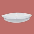 thumbnail image 2 of Renovators Supply Blink 31 3/4" Oval Countertop Vessel Bathroom Sink White Heavy Duty Perfect for Large Vanity Top, 2 of 7