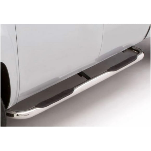 Lund International Barre Nerf 22683782 avec Marchettes; 3 Pouces Ronde Courbée; Polie; Acier Inoxydable; avec Embouts en Plastique; Montage sur Panneau Basculant