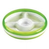 OXO Tot Divided Plate with Removable Training Ring and Dipping Center-Green