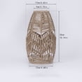 thumbnail image 3 of HaCpiu Lantern Shape Imitation Rattan Lampshad, 10.1" Beige Hand Weaved Rope Chandelier Lamps Shades, Fit for Bedroom Living Room Home & Office Hanging Light Covers Decoration, 3 of 7