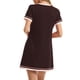 thumbnail image 5 of Camisas de dormir de algodón,Camisas de noche Vestido de dormir de manga corta con cuello en V Vestido de dormir suave para mujer Grado profesional, 5 of 6