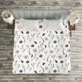 thumbnail image 3 of Ambesonne Watercolor Quilted Bedspread Set 3 Pcs, Vintage Floral Motif, King Size, Multicolor, 3 of 3