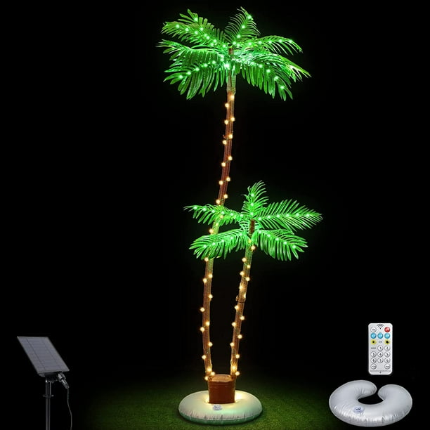 Solar Lighted Palm Trees for Outside Patio - Walmart.com