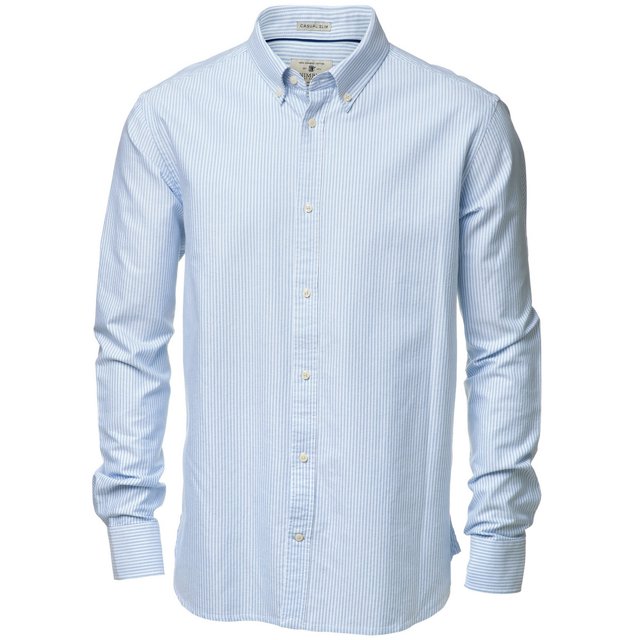 Nimbus - Camisa formal de manga larga Modelo Rochester Oxford Hombre Caballero (Blanco/ Azul claro) Nimbus UTRW3633_whitelightblue