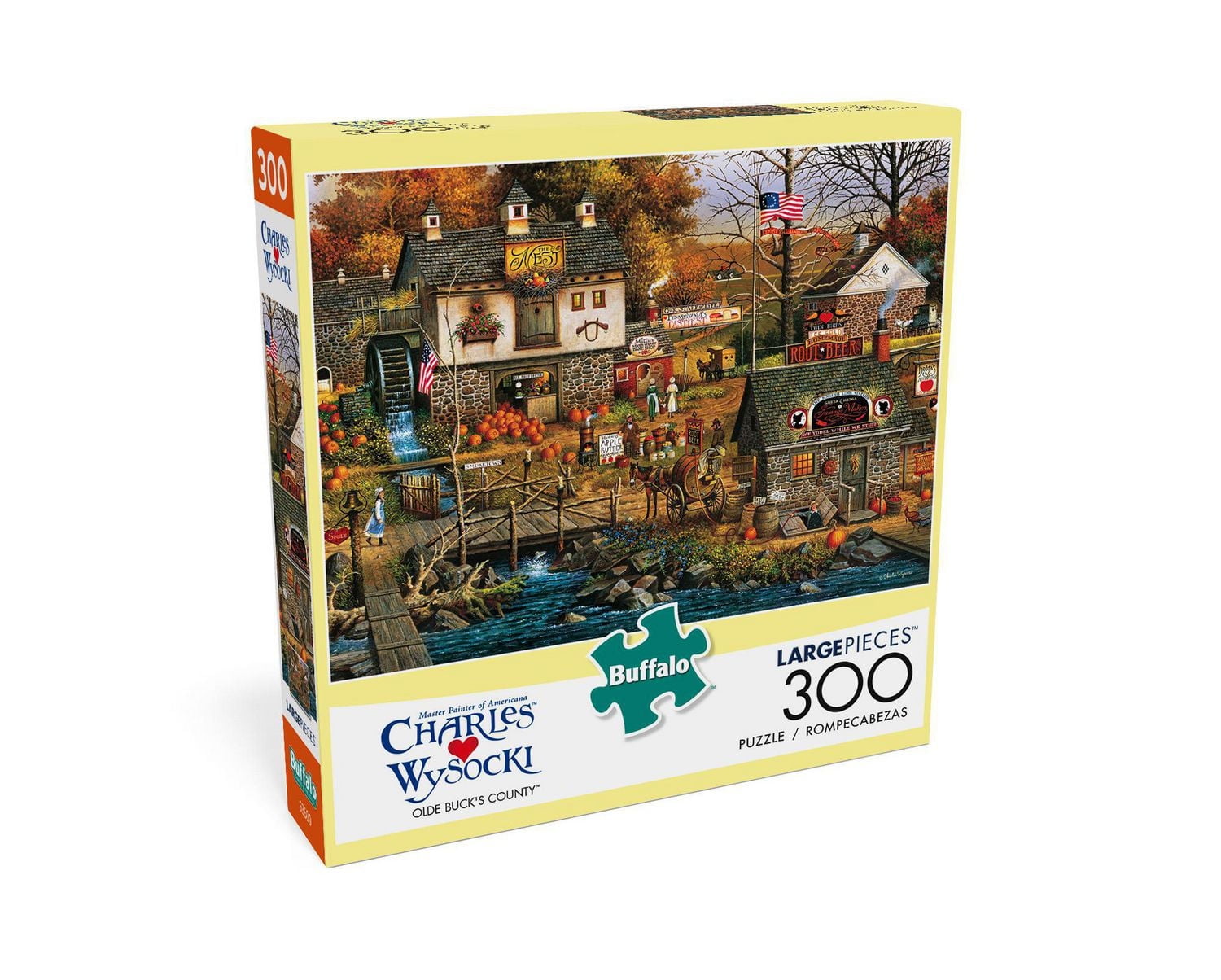 Casse-tête 300 Piece - Charles Wysocki - Olde Bucks County - Jigsaw de Buffalo Games