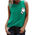 thumbnail image 1 of Tops casuales de verano sin mangas para mujer, camisetas sin mangas con estampado de cuello redondo Fridja  qr1688, 1 of 5