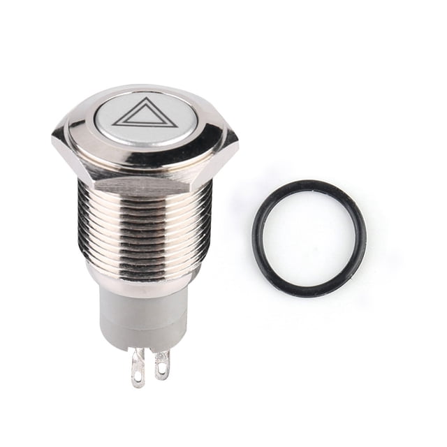 Nuevo Luz de advertencia de peligro de emergencia para coche, LED rojo Universal, 16mm, botón