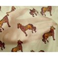 thumbnail image 4 of oneOone Silk Tabby Fabric Horse Block Printed Fabric 1 Yard 42 Inch Wide, 4 of 4