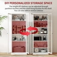 thumbnail image 6 of IKIMI 72" Metal Storage Cabinet with 4 Adjustable Shelves and Locking Doors, Tall Steel Cabinet for Garage, Home Office and Pantry, White, 6 of 9